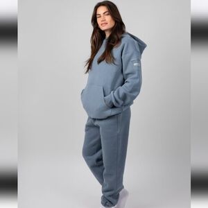 Blue Hoodie and Sweatpants Set
